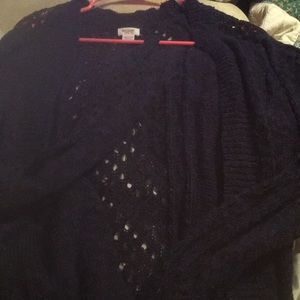 Navy knit cardigan